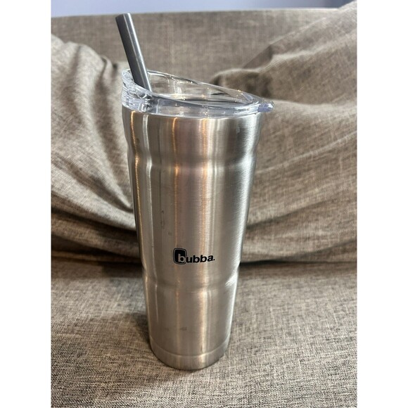 Bubba 24 Oz Dual Wall Vacuum Insulated Stainless Steel Travel Mug Cup Wi… - Picture 1 of 7